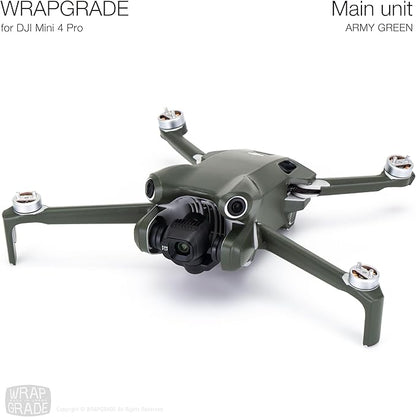 WRAPGRADE Skin Stickers Compatible with DJI Mini 4 Pro | Full Wrap (Army Green)