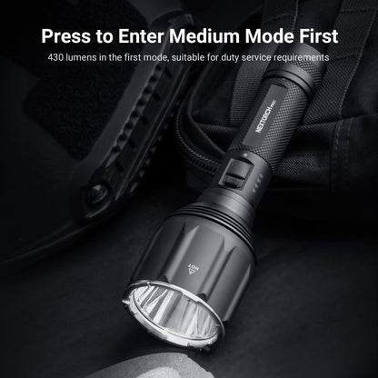 NEXTORCH P82C Long Range LED Flashlight, 2200 Lumens Handheld Torch Ultra Bright, 1100 Meters Beam Distance Searchlight with Nano-Ceramic Bezel, USB-C Rechargeable for Security Patrol, Outdoor, Rescue