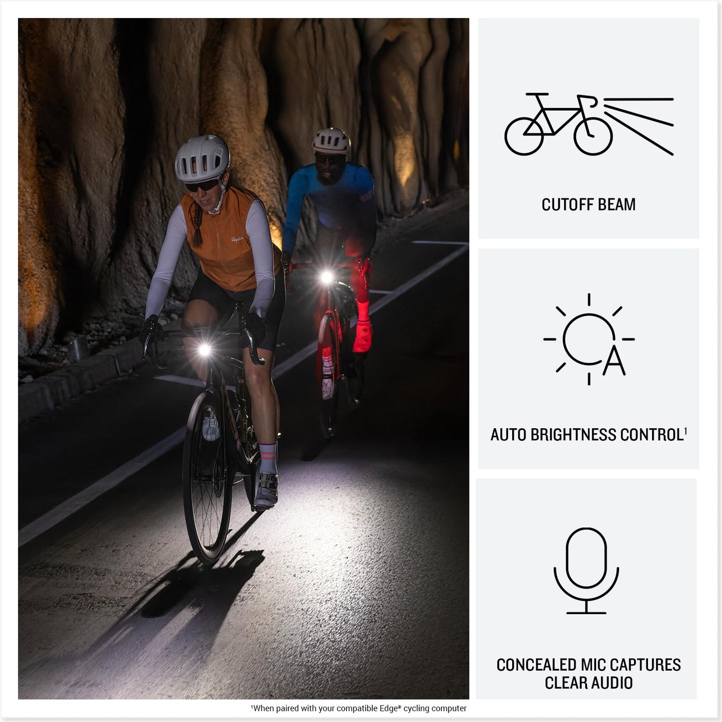 Garmin Varia™ Vue, Cycling Headlight and 4k Camera, Light Intensity up to 600 Lumens, Crystal-Clear Video Recording, Incident Detection While Cycling
