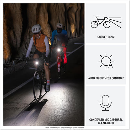 Garmin Varia™ Vue, Cycling Headlight and 4k Camera, Light Intensity up to 600 Lumens, Crystal-Clear Video Recording, Incident Detection While Cycling