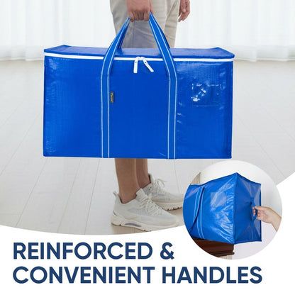 BALEINE 2-Pack Oversized Moving Bags with Reinforced Handles, Heavy-Duty Storage Tote for Clothes, Moving Supplies (Royal Blue, 2-Pack)