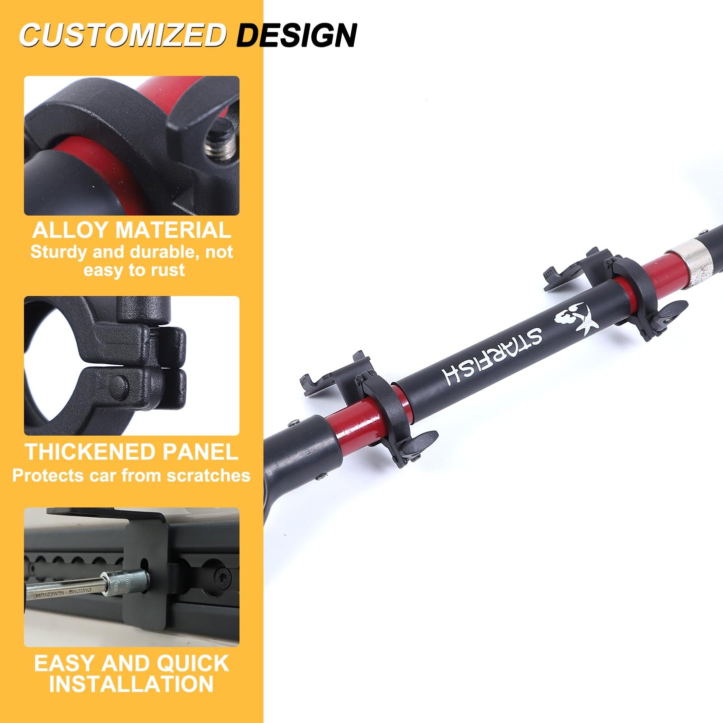 Hudiriy Car Body Side Expansion Rails Shovel Mounts Compatible with Ineos Grenadier 2020 -2025， 2 Pcs Shovel Holder Modular Quick Release Axe Holder Mount Kit External Accessories