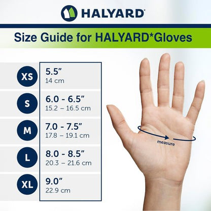 HALYARD Lavender Nitrile Exam Gloves - Powder-Free, Non-Sterile, Medium, 3.1 Mil, 9.5 Inches, Box of 250