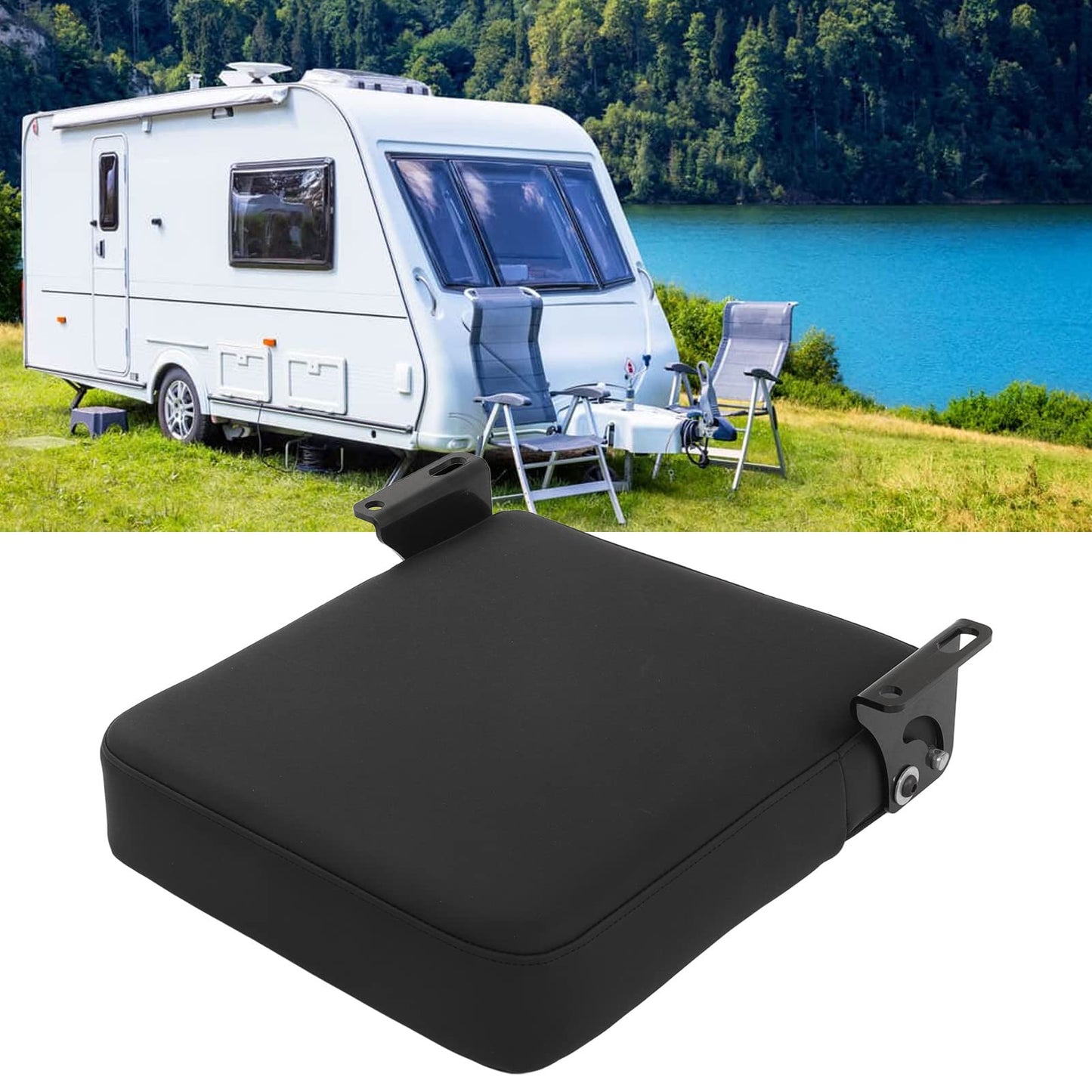RV Automatic Rebound Folding Seat, RV Folding Chair RV Folding Seat 500LB Maximum Load Stainless Steel Oxford Cloth Sponge for RV Caravan