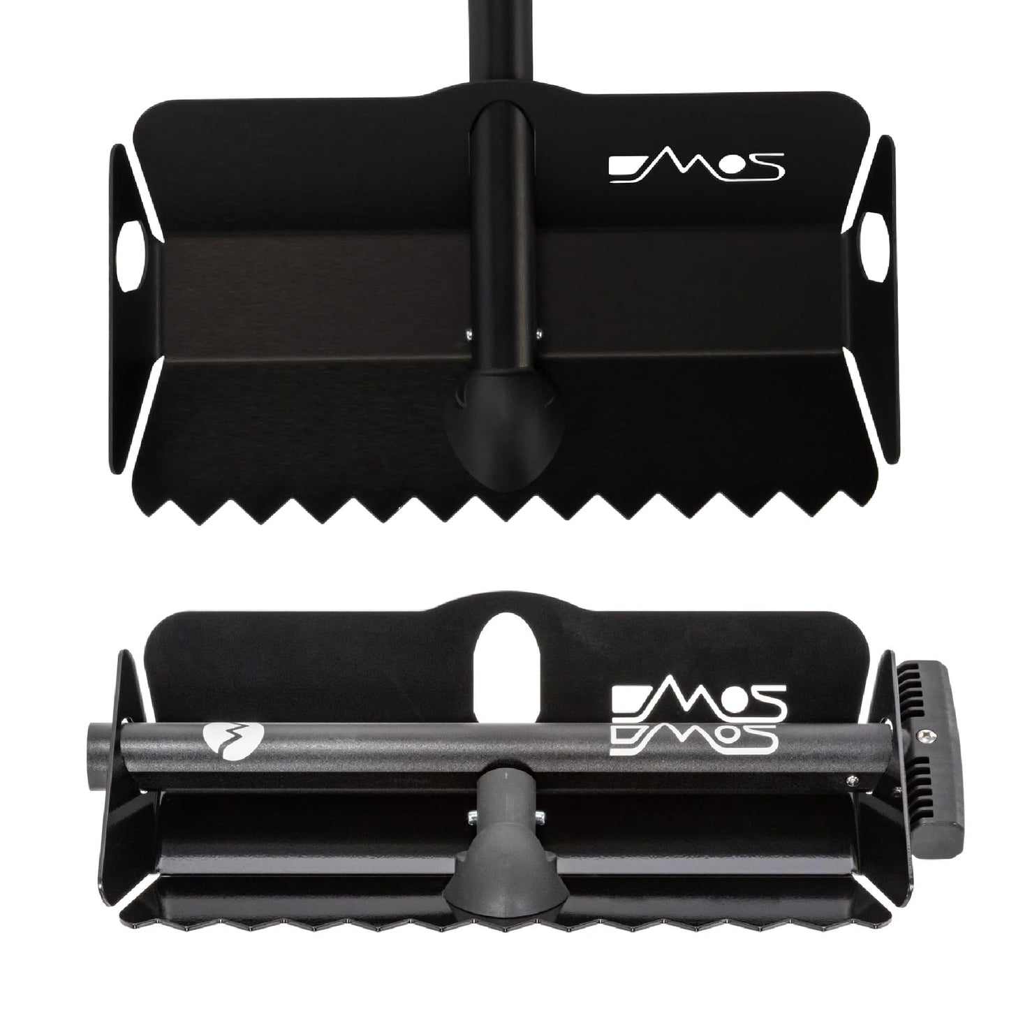 DMOS Stealth Shovel - Lightweight, Heavy-Duty Aluminum Sand & Snow Shovel with Extendable & Collapsible Handle for Camping, Overlanding, Survival, & Off-Road Use - Blackout - Regular