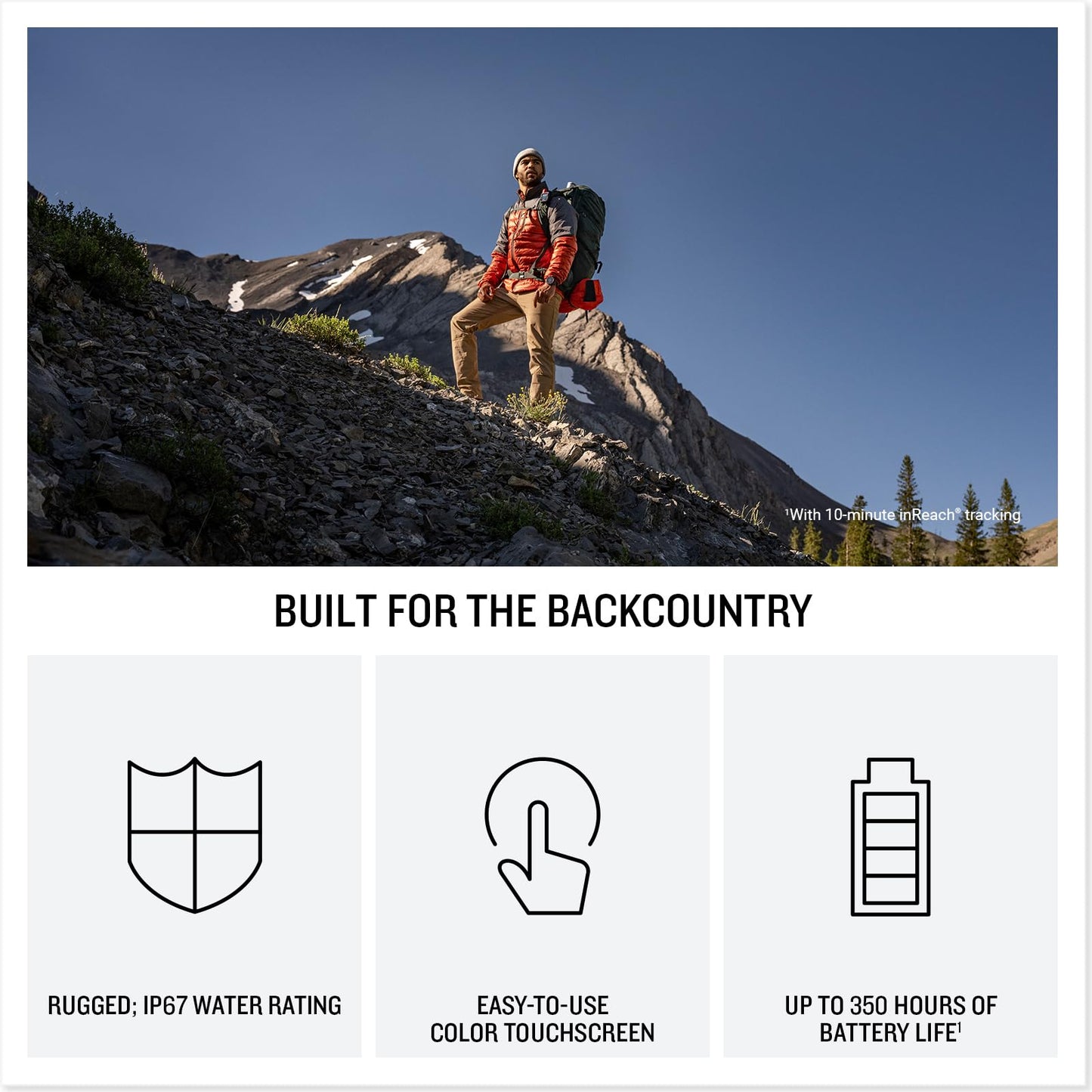 Garmin inReach® Mini 3 Plus, Rugged Global Satellite Communicator with Touchscreen Texting, Photo & Voice Messaging, Emergency SOS Messages & Battery Up to 350 Hours with 10-min inReach® Tracking
