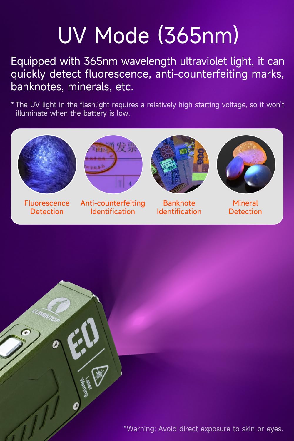 MoonBox 3.0 Multi-Functional Flashlight with 1200 Lumens, UV Detection, RGB Mood Light, Side Work Light, USB-C Rechargeable, IPX6 Waterproof, Compact Flat Design for EDC & Outdoor Adventures