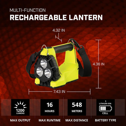 Streamlight 44300 Vulcan 180 Lantern 1200 Lumens with Heavy Duty Strap, Without Charger, Yellow