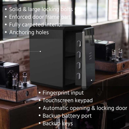 BOFON Home Safe, Fingerprint Password Safe Box with Key, Cabinets SafeBox for Home, Security Box, Biometric Safe, W-series 2.1Cubic feet