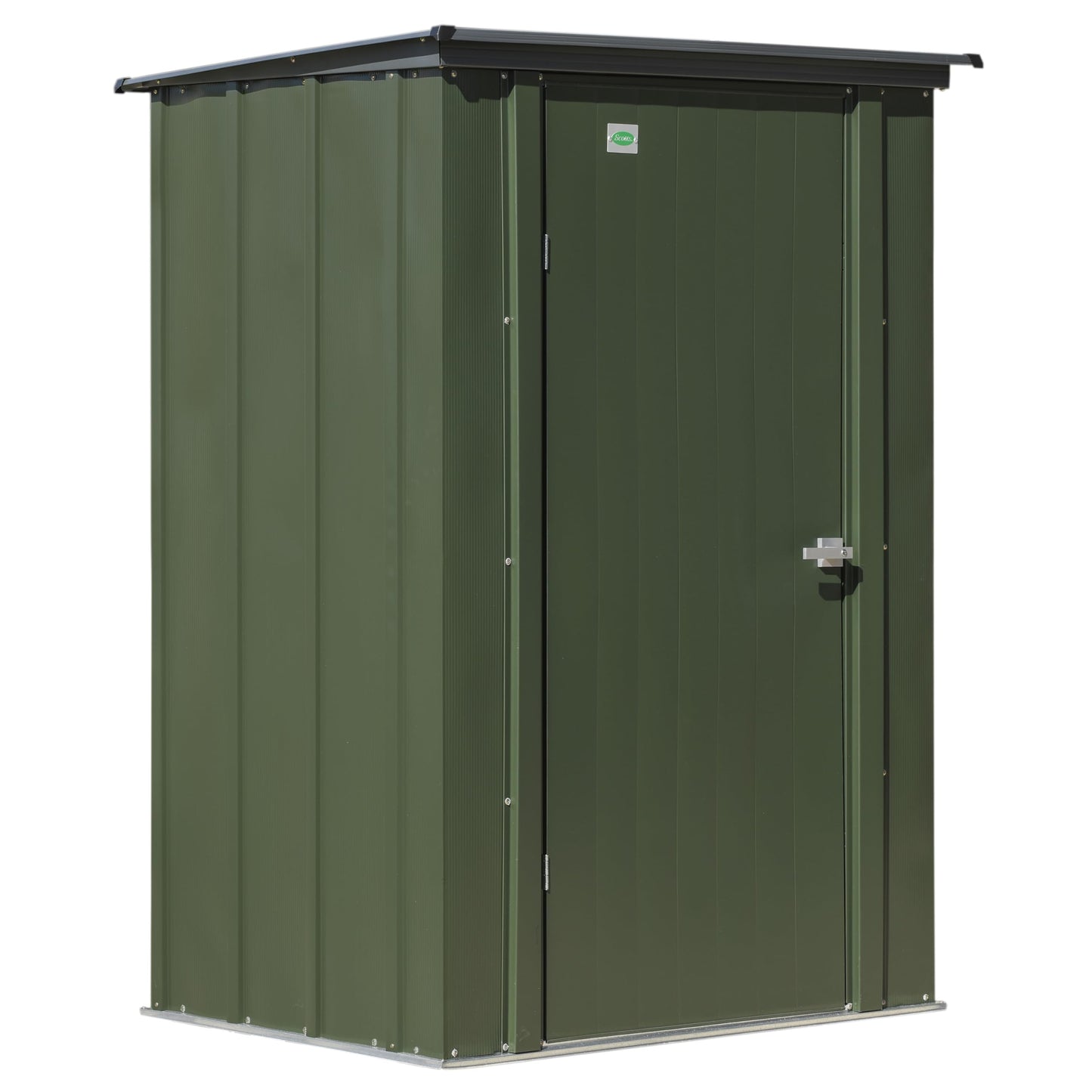 Scotts 4' x 3' x 6' Garden Storage Cabinet, Compact Outdoor Lockable Metal Shed Kit for Backyard, Patio, and Lawn