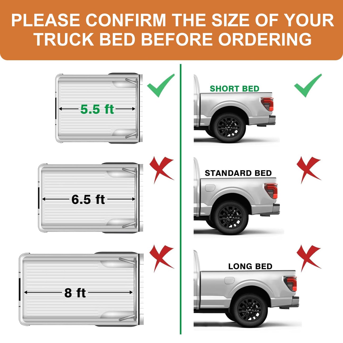 TripleAliners Truck Mat Compatible with 2024-2026 Ford F150 & Lightning 5.5FT Accessories, Truck Bed Mat Heavy Duty Custom Fit All Weather Protection TPE Pickup Liner