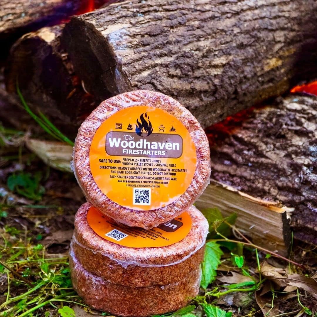 Woodhaven Easy Light Firestarters - Made with Natural Cedar Wood (100, Orange)
