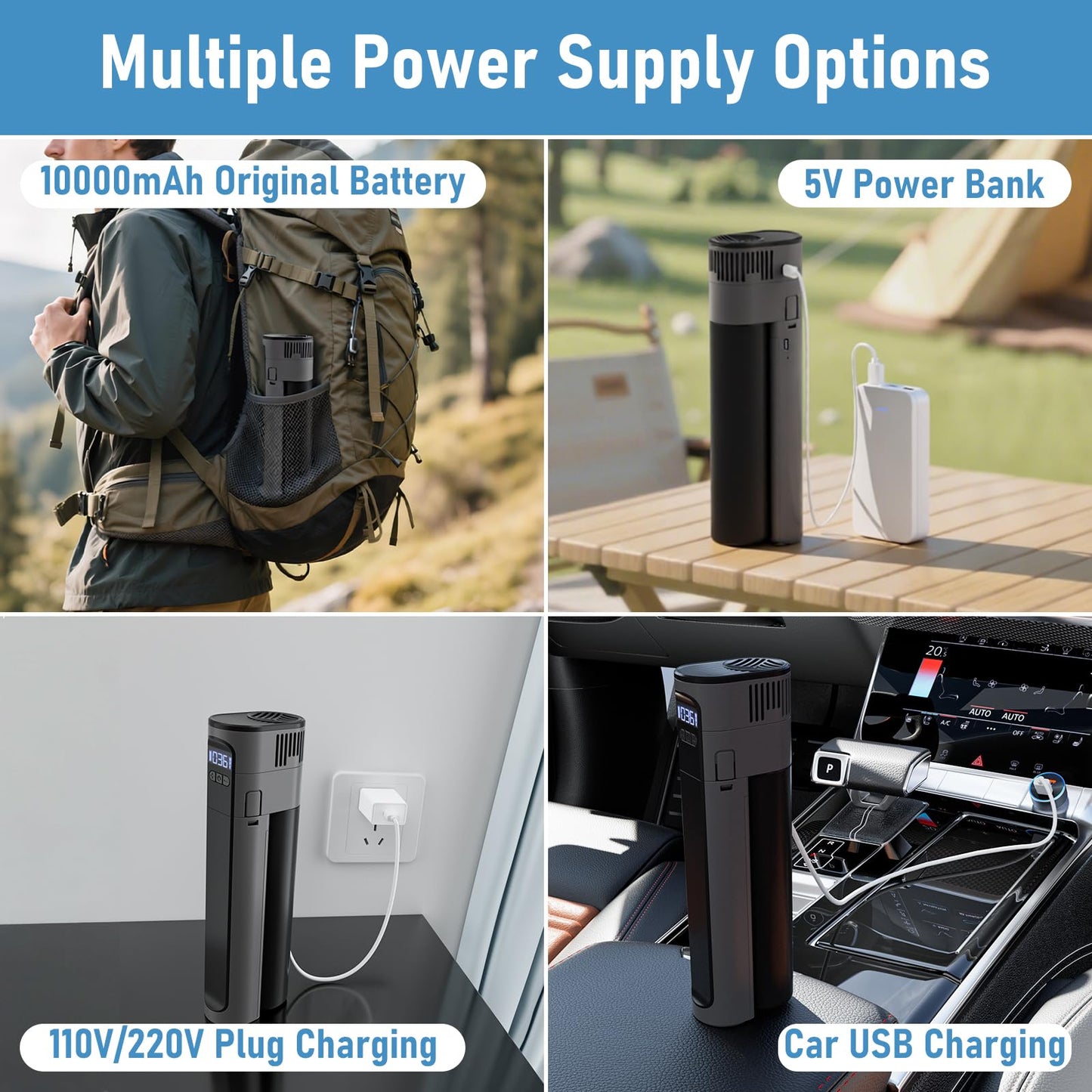 Electric Insulin Cooler Travel, 1 Pen Mini Medication Fridge with Battery, Temp Adjustable 36-77℉, 3-Level Cooling Intensity, USB Medicine Cooler, Prevent Freezing Below Zero