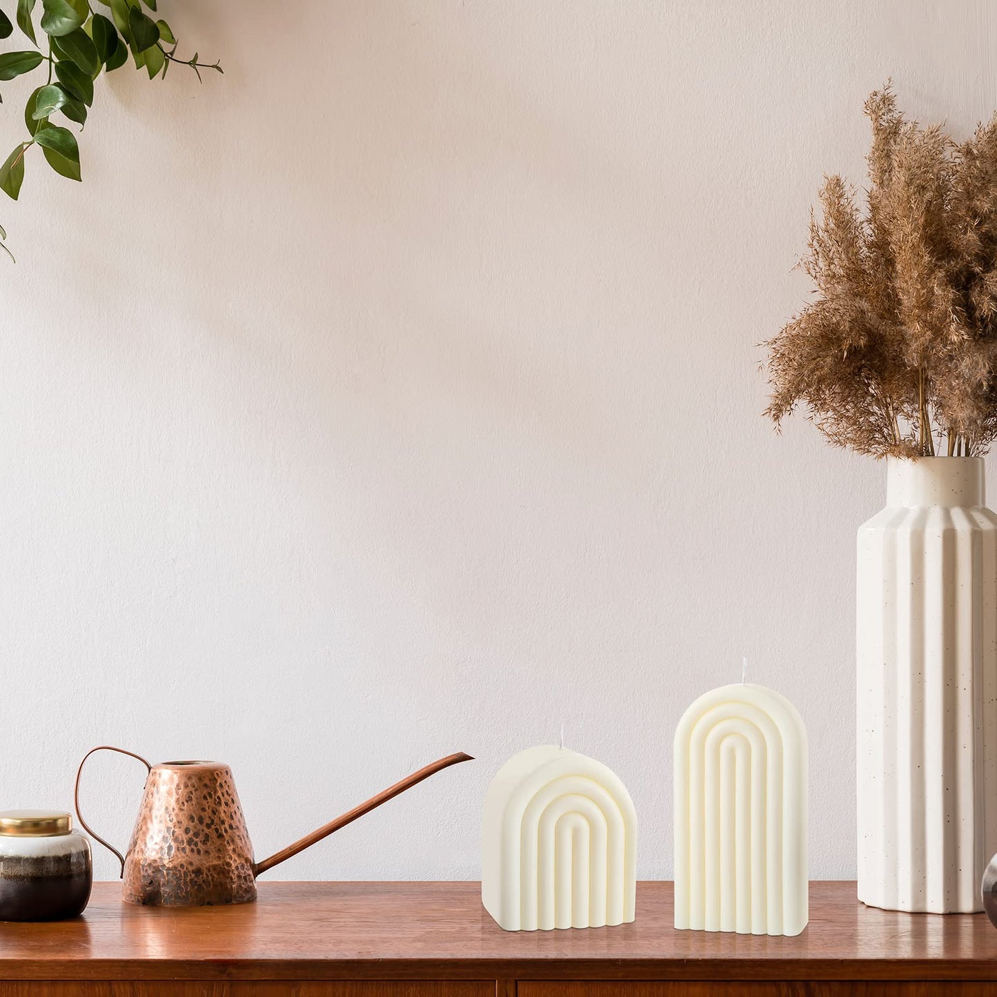 Roowest 2 Pcs Arch Shaped Aesthetic Candles Goddess Cool Soy Wax Trendy Female Women Scented Candle Decorative for Home Table