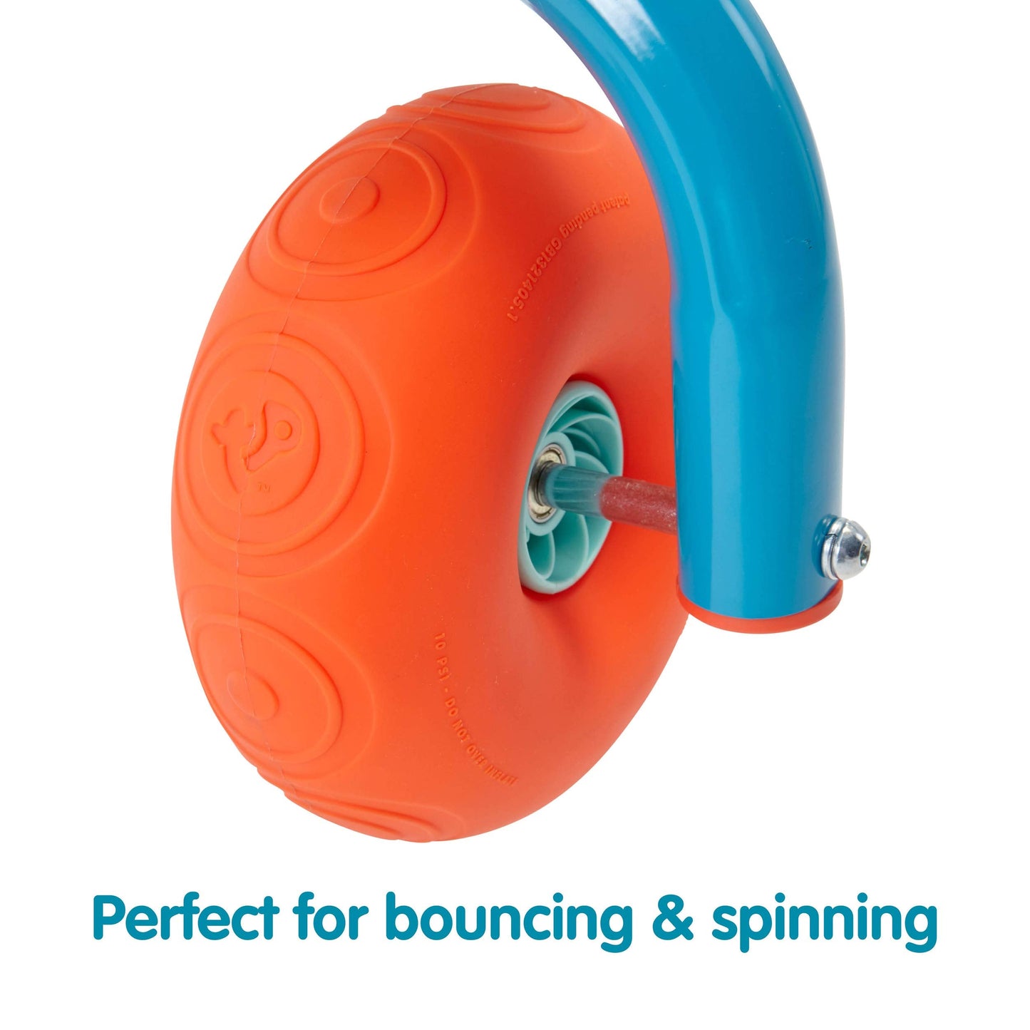 TP Toys Spiro Spin Teeter Totter - Bounces and Spins 360 Degrees, Blue/Green