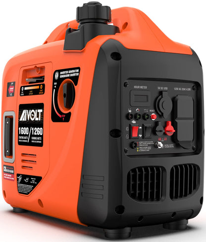 AIVOLT 1600W Super Quiet Inverter Generator, Ultra Lightweight Gas Powered Portable Generator for Camping & Home Use, EPA Compliant
