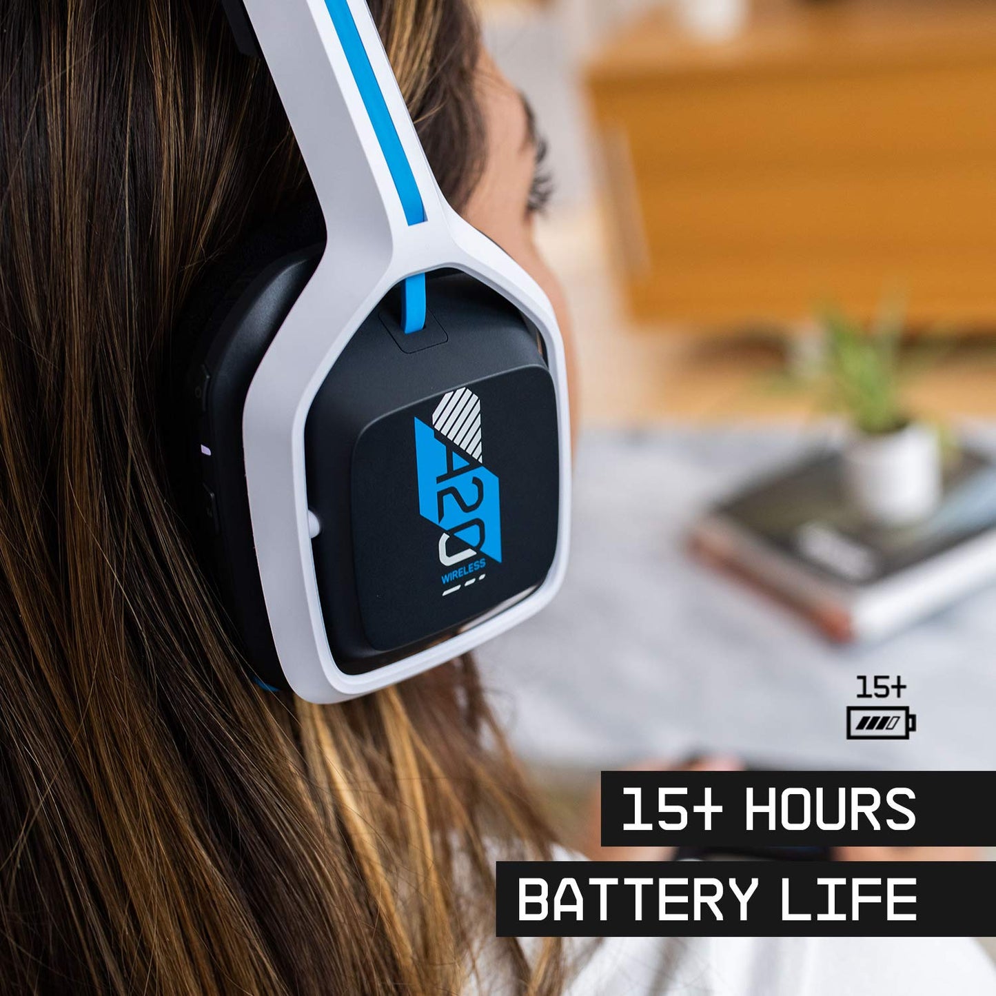 ASTRO Gaming A20 Wireless Headset Gen 2 - Compatible with PlayStation 4 & 5 / PC/Mac - White/Blue