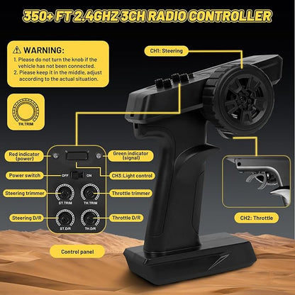 JT20W-V2 1/20 Scale 4WD Brushless RC Car for Adults45KPH High Speed Hobby RC Truck4x4 Waterproof Off-Road Remote Control Electric VehicleAll Terrain RTR Fast Buggy with 2 Lipo Batteries