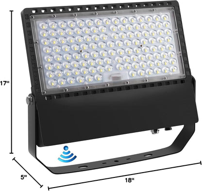 Juyace 240W LED Flood Light with Photocell, 36000LM Super Bright Dusk to Dawn Security Light, IP65 Waterproof Commercial Fixture for Stadium, Parking Lot, Building, Farm, Yard (5000K Daylight)