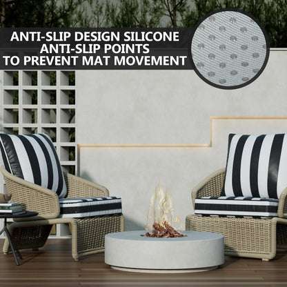 Suionryorid 24" x 24" x 6" Outdoor Deep Seat Cushions Set - 4 Set Waterproof & Fade Resistant Patio Furniture Replacement Cushions, Non-Slip Outdoor Cushions Fit Loveseats, Couches, Chairs, and Sofas