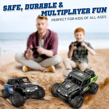 Q191 1:16 Amphibious Remote Control Car - Waterproof All Terrain RC Monster Truck for Kids 50+ Min Play with 2 Batteries 2.4Ghz 4WD Off-Road Toy for Boys Girls 6-12+ (Gift Idea)-Green