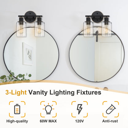 Pia Ricco 2-Light Bathroom Vanity Light Fixtures, Oil Rubbed Bronze, Glass Shades, Model 41922