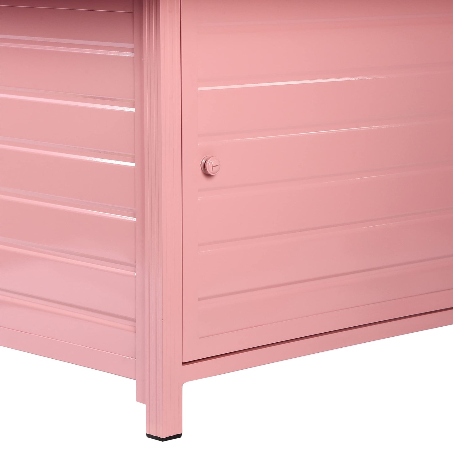 Oakland Living Rectangular 48 in. x 36 in. Aluminum Propane Fire Pit Table, Glass Beads, Two Covers, Lid, 57,000 BTUs in Pink Finish