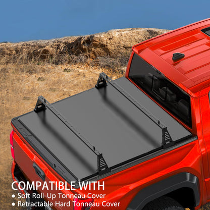 IIIREENO Overland Bed Bar for Mid-Size Trucks/Compatible with Retractable Hard Tonneau Cover, Soft Cover/No Drilling
