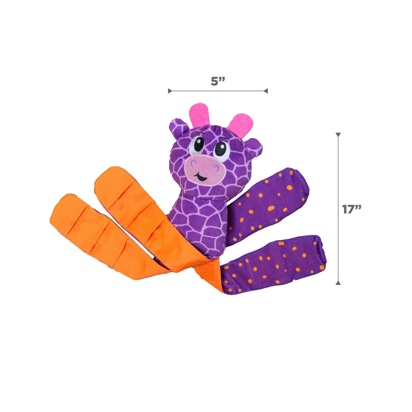 Outward Hound by Nina Ottosson Silly Legz Interactive Plush Dog Puzzle Dog Enrichment Toys, Plush, Floppy, Long, Giraffe, Purple