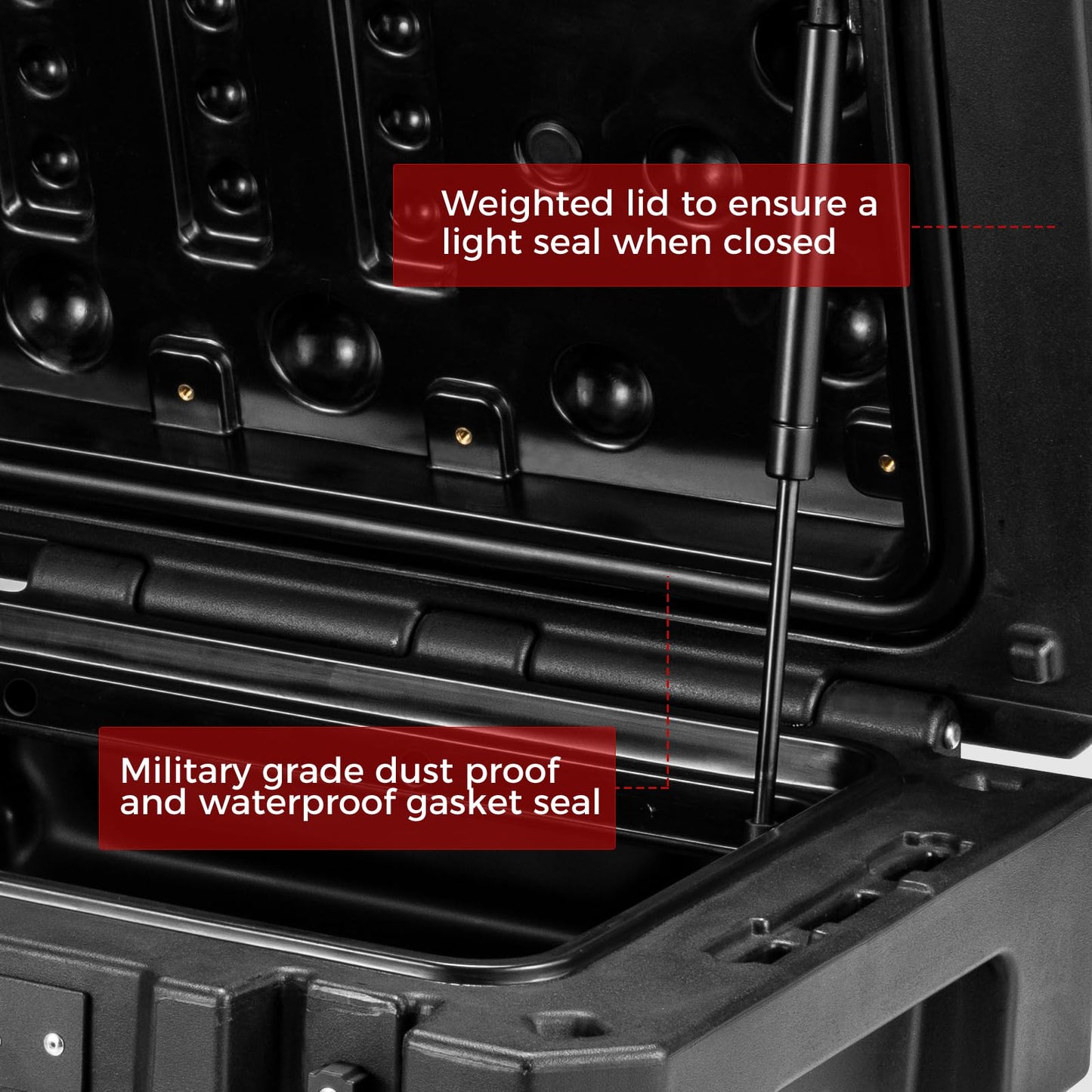 RUGCEL 98QT Waterproof Dry Storage Box - Heavy Duty Off-Road Case for Overland Trips, Car Camping, Roof Rack