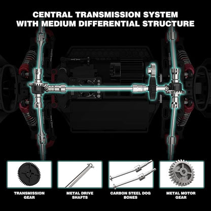 Hosim Brushless Fast RC Cars for Adults Max 50mph 1/14 RTR 3S Electric Power 4x4 RC Truck All Terrain Off Road RC Car Waterproof High Speed Hobby RC Remote Control Monster Trucks for Snow/Sand/Beach