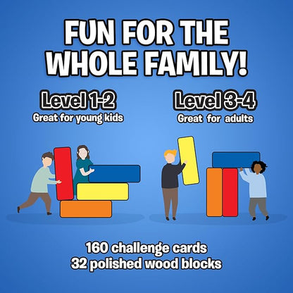 The Uzzle Stack Royale Board Game Fast &amp Fun Family Board Game for Children &amp Adults Color Block Puzzles Games for Ages 4+