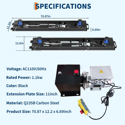 Garvee 7000 LBS Portable Car Lift, Heavy Duty Quick Jack Car Lift for Home Garage, Adjustable Height 6.7 in-25.2 in, Quick Jack with Extension Plates & Locks Levers & Wheels, Fits Trucks, SUVs, Sedans
