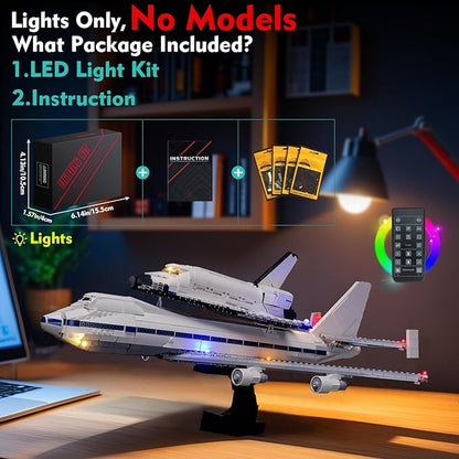 Light kit Compatible with Lego 10360 Shuttle Carrier Aircraft - No Model Only Light LED Lighting Accessories Compatible with Lego Space Shuttle Transportation Aircraft (RC Version)