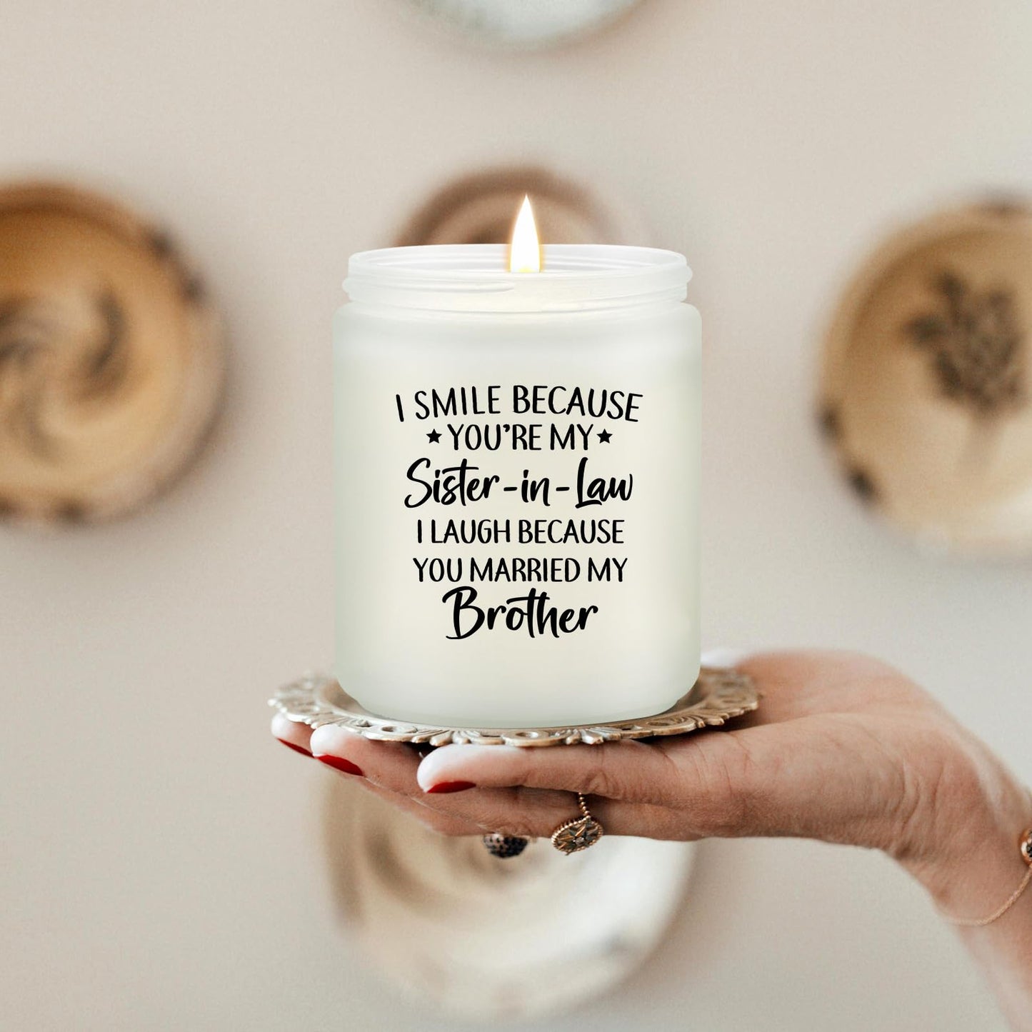 Maybeone Mothers Day Gifts for Sister in Law - Birthday Christmas Valentines Day Wedding Gifts for Sister in Law - Lavender Scented Candle