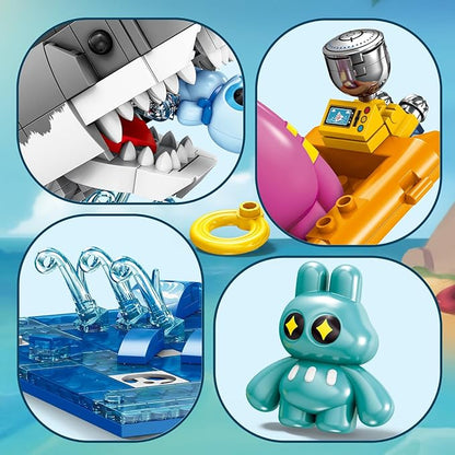 Lynda Kids' Fairytale Building Blocks SetRabbit Friend Ocean Drift &amp SharkDIY Assembly Toy Educational for Kids 8+