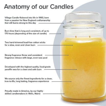 Village Candle Maple Butter 16 oz Glass Jar Scented Candle, Notes of Maple, Vanilla, Butter, Honey, Sugar, Featuring Dual Wick, Medium