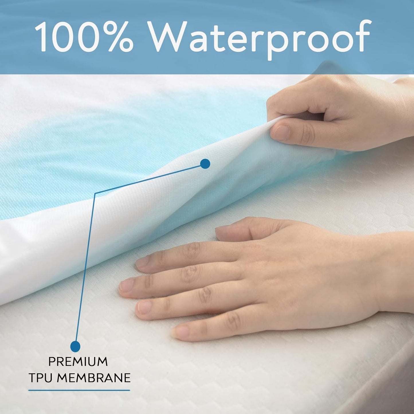 Skiennix RV Short Queen Mattress Protector - Waterproof, Ultra Soft & Breathable | Fits 75''x60'' Up to 14'' Depth