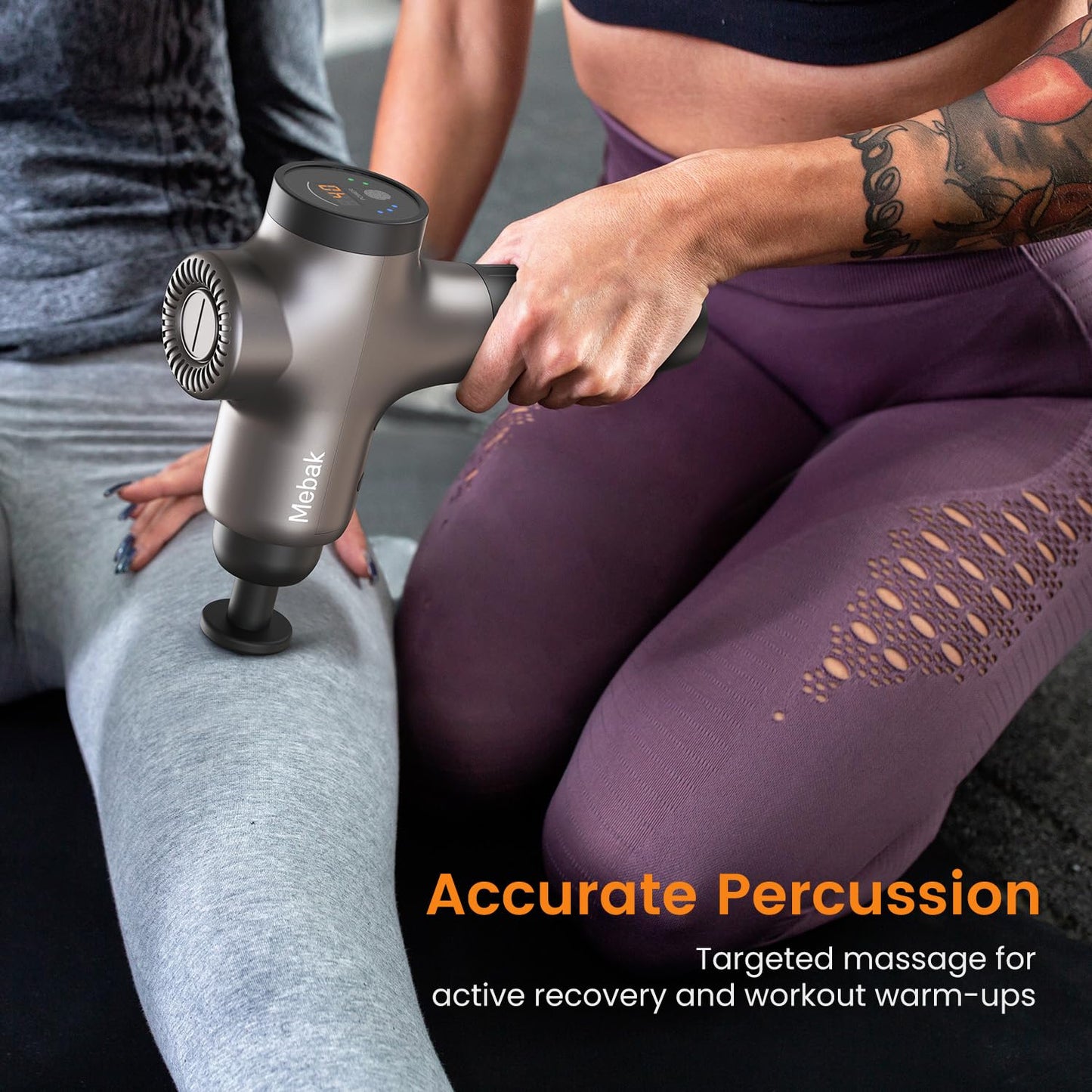Mebak 3 Massage Gun, Massage Gun Deep Tissue for Athletes, Professional Muscle Percussion Massager, Massager for Shoulder Leg Back Body Pain Relief, Quiet Portable Sport Tool, Gifts for Him