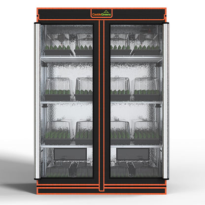 CastleGreens 48"x24"x72" Multi-Storey Grow Tent, Extra-Large Observation windows, Heavy-Duty 600D Mylar Plant Tent, Waterproof Growing Tents, Fit in Indoor Planting, Hydroponics, 4-Layers of seedlings