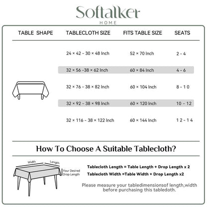 Softalker Fall Table Cloth Jacquard Rectangle Tablecloth Waterproof Spillproof Table Cover Burnt Orange for Autumn Harvest Thanksgiving Decoration (60x104 Inch,Rust Red Swirl)
