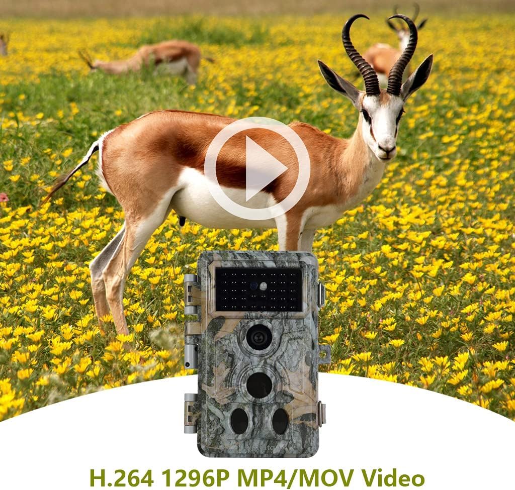 Agitato 2-Pack Trail Camera 64MP 1296P H.264 MP4 Video No Glow 90ft Night Vision 0.1S Trigger Speed Motion Activated Waterproof IP66 Game Cam for Wildlife Hunting or Home Surveillance