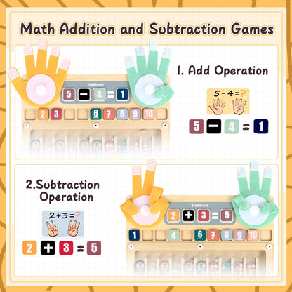 TOP BRIGHT Montessori Learning Toys for 3 4 5 + Year Old, Magnetic Beads Sorting Matching Toys for Boys Girls Birthday Gifts, Finger Math Addition & Subtraction