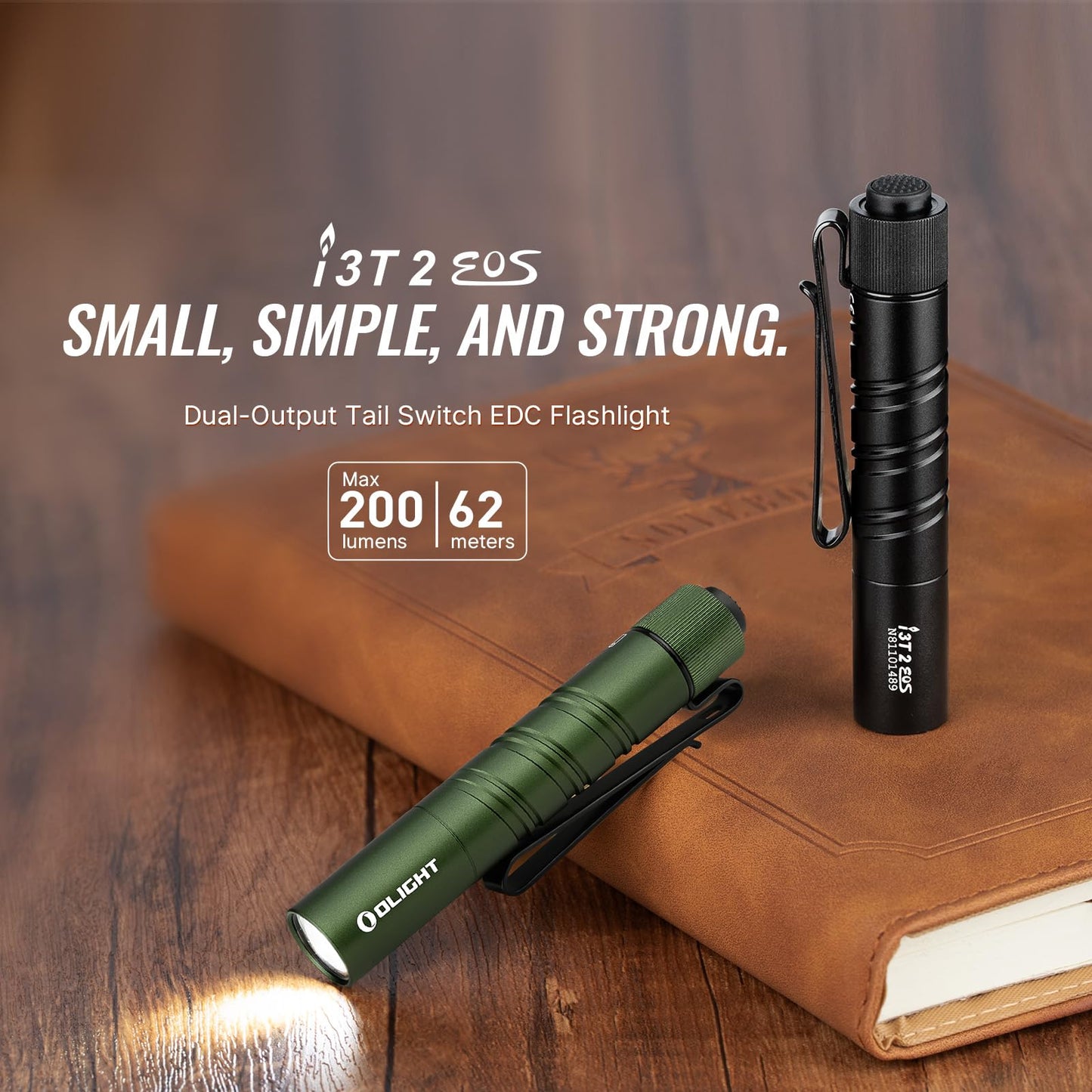OLIGHT Prowess Rechargeable High Lumen Flashlights with Holster Bundle with I3T 2 EOS 200 Lumens Compact Handheld Flash Lights