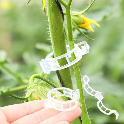 Skiennix Plant Clips - 100 Pcs Adjustable Support Clips for Climbing Plants & Garden Use
