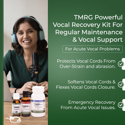 TMRG Powerful Vocal Recovery Kit-Normal - Professional Vocal Cord Remedy | 100% Natural Herbal Supplement for Sore Throat, Hoarse Voice, Hoarseness | Emergency Relief and Regular Maintenance