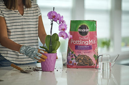 Miracle-Gro Orchid Potting Mix - Coarse Blend for Healthy Growth | 8qt. 2-Pack