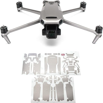 WRAPGRADE Full Skin Stickers for DJI Mavic 3 / Mavic 3 Classic (Titanium)