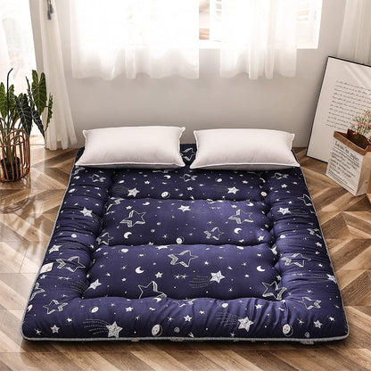 MAXYOYO Navy Star Futon Mattress Japanese Tatami Mat Foldable Futon Portable Camping Mattress Kids Sleeping Pad Floor Couch, Full