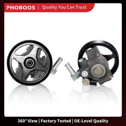 PHOBOOS Power Steering Pump Compatible with Ford & Lincoln & Mercury - 1991-2003 - Expedition, Crown Victoria, Grand Marquis, Navigator, Blackwood, Town Car, V8 4.6L, with Pulley & Outlet, Ref. 20-260